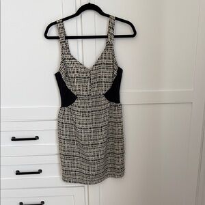 Bar III Black and White Printed Mini Sheath Dress